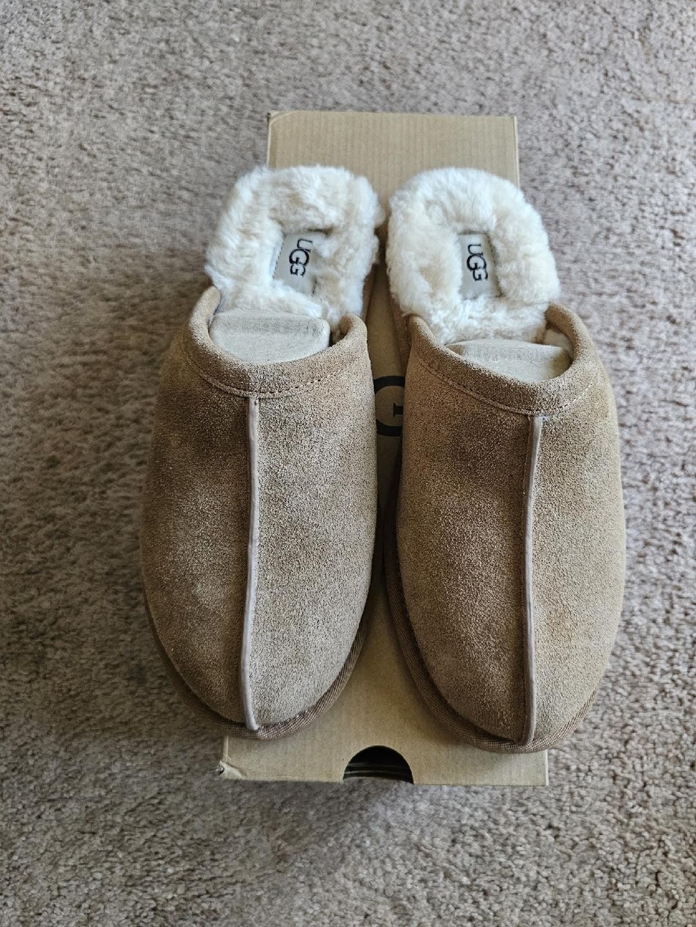 UGG Pearle Suede Shearling Slippers in Chestnut